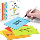 2DOBOARD Herschrijfbare Planbord Magneten 10x15cm - 25 stuks Mix Kleuren