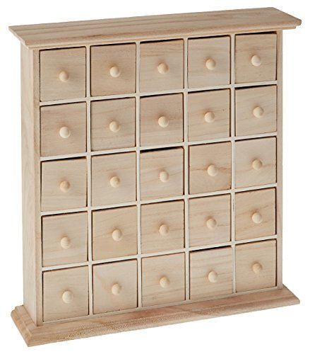 Artemio 14001073 kast met 25 laden, hout, om te decoreren, beige, eenheidsmaat