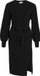 VILA VIRICKY L/S BELTED KNIT DRESS /KA - Dames - Maxi jurken - Zwart - Maat S