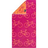 Cawö Cawö Cawö Velo Allover Fahrrad 6299 Douchelaken pink 70x140