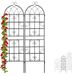 Relaxdays klimplantenrek - metaal - set van 2 - 180 x 50 cm - trellis - zwart