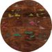 vidaXL Tafelblad rond Ø 80x2,5 cm massief gerecycled hout