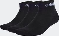 adidas Sportswear Think Linear Enkelsokken 3 Paar - Unisex - Zwart - 34-36