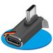 Sonero USB-C stekker op 90° hoek USB-C bus (1), adapter, USB-C adapter, 40 Gbps, 240 W, 8 K60 Hz, aluminium behuizing, zwart