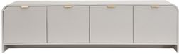 Vente-unique Tv-meubel met 4 deuren - Beige en goud - ORALINO