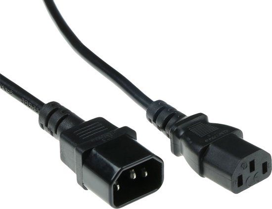 ACT Netsnoer C13 - C14 - 1.8 m - Zwart - AK5030
