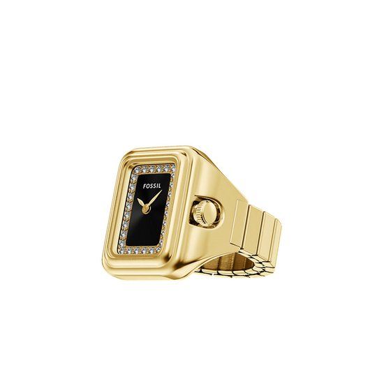 Fossil Raquel Watch Ring Dames Horloge 14 mm - Goudkleurig