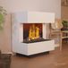 GLOW FIRE Cheminée électrique 'Kleist' | Cheminée à vapeur d'eau avec OMC 600 incluant bois en blanc | HxLxP: 80x90x50 cm