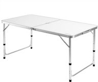 Merkloos / Sans marque Famanu Inklapbare Campingtafel - 120 x 60 cm - Verstelbaar - Wit