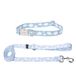 Fisura - Set van halsband en riem voor kleine en middelgrote honden met wolkenpatroon, verstelbare halsband en riem voor honden, van nylon.