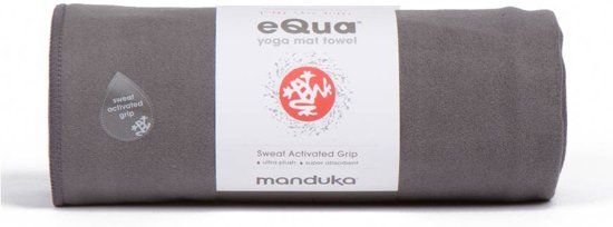 Manduka eQua Yoga Towel 183 cm - Thunder - Grijs