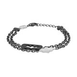 POLICE BATMAN armband voor heren roestvrij staal 185+25 mm grijs