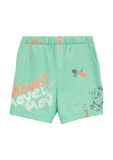 s.Oliver Bermuda van sweatstof met all-over-print, turquoise