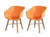 Hartman Lot de 2 chaises Amalia Eucalyptus en résine - pieds en bois - Orange