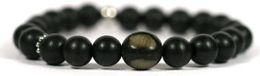 Heaven Eleven Panda Heaven Eleven - heren armband - Zwart hout - 10mm - buri kraal - 20cm