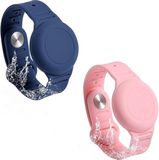 Sans marque Bracelet GPS enfant - Tracker GPS enfant - Support Airtag - Support tracker bracelet - GPS enfant - Rose, bleu foncé