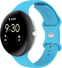 imoshion Ploonk Siliconen⁺ bandje - Geschikt voor Google Pixel Watch 3 / 4 (45 mm) - Maat S - Blauw