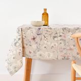 Belum 0120-391 Tafelkleed, vlekafstotend, extra zacht, meerkleurig, 100% geproduceerd in Spanje, stof 100% biologisch katoen, afmetingen 155 x 155 cm