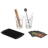 COOK CONCEPT, KA0519, Complete Mojito Box with Glasses, Muddler, Ice Tray and Recipes - Practical Accessories for Refreshing Cocktails - Multicolored, 30cl