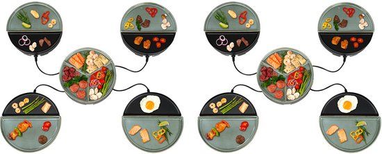 Bourgini Chef's Dinner Party Gourmetstel – Glazed Grey – 8 Personen – Bakplaat – PFAS-vrij