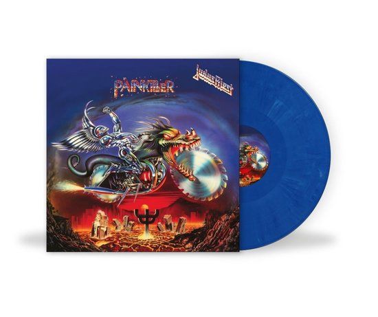 Painkiller Judas Priest Painkiller (National Album Day 2025) LP Blauw transparant Wit ondoorzichtig