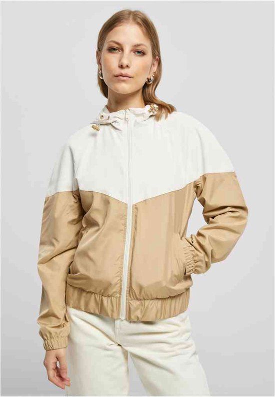 Urban Classics Arrow Windbreaker Jacket - Women's - Ivory - Size M