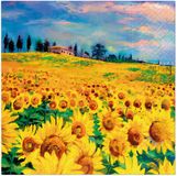 PAW Lunch servetten Painted Sunflowers - 33x33 cm