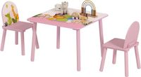 AIYAPLAY - Kindertafel en -stoelenset - MDF - Roze