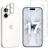 Phonillico® Gehard Glas voor iPhone 17 met Camera Bescherming [Pack 2]
