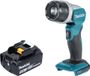 Makita DML 808 T1 Draadloze handlamp 14,4 / 18 V 190 lm LED + 1x oplaadbare accu 5,0 Ah - zonder oplader
