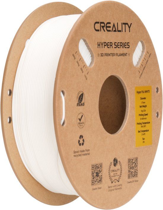 Creality Hyper PLA 3D-Printer Filament - 1,75mm - Wit