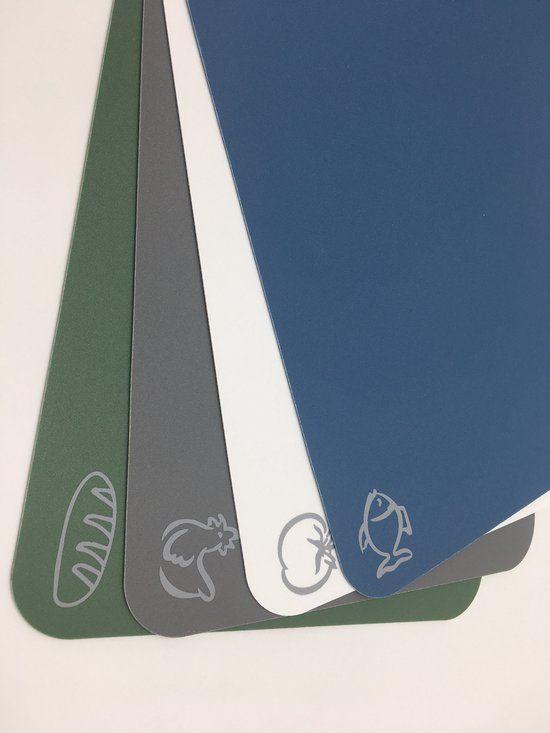 Kesper Flexibele Snijmat - 4-delig - 38x30cm - 4 kleuren
