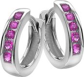 Orphelia ZO-6076/2 - oorring Zilver 925 - Zirconium Roze