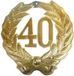 Merkloos / Sans marque Jubileumkrans 40 jaar thema feestartikelen versiering - 2x stuks - jubileum/getrouwd/verjaardag 40 jaar - plastic