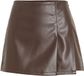 VILA Skort VIDAMAR gecoat Coffee Bean1