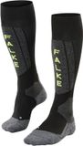 FALKE SK5 warm dun wol functioneel materiaal skisokken heren zwart - maat 46-48