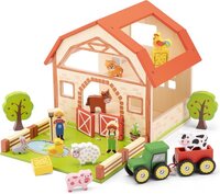 New Classic Toys Houten Boerderij Set met 20 speelfiguren