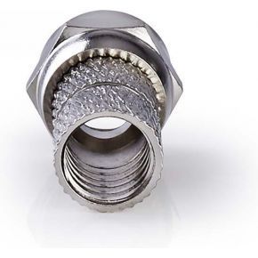 Nedis F-connector | Mannelijk | Voor 6,8mm-coaxkabels | 25 stuks | Metaal
