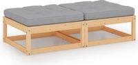 Maison Exclusive - Tuinstoel met kussens, 2 stuks. Gemaakt van massief grenenhout