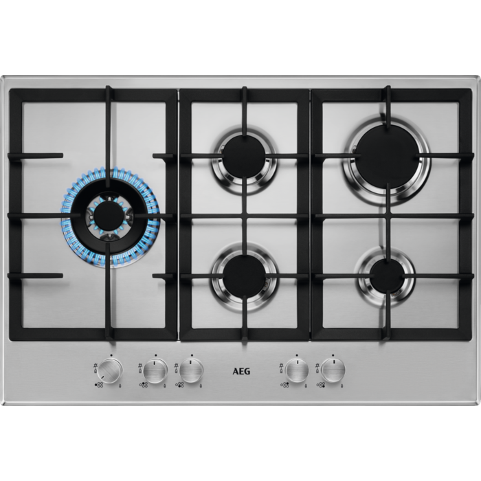 AEG HGB75500SM - Slim Line - Inbouw gaskookplaat - RVS