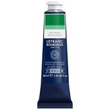 Lefranc Bourgeois 301782 Fijne olieverf van uitstekende kwaliteit, lichtecht met een gelijkmatige consistentie, tube van 40 ml, ideaal voor spieraammen, canvas, schilderbord - Middelgroen