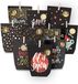 oCreon Adventskalender om te vullen - 24 papieren adventszakjes om te knutselen voor Kerstmis - Papieren kerstzakjes met cijferstickers (zwart-kleurrijk)