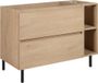Meuble de salle de bain chêne clair 100 cm (80 + 20) + pieds de meuble
