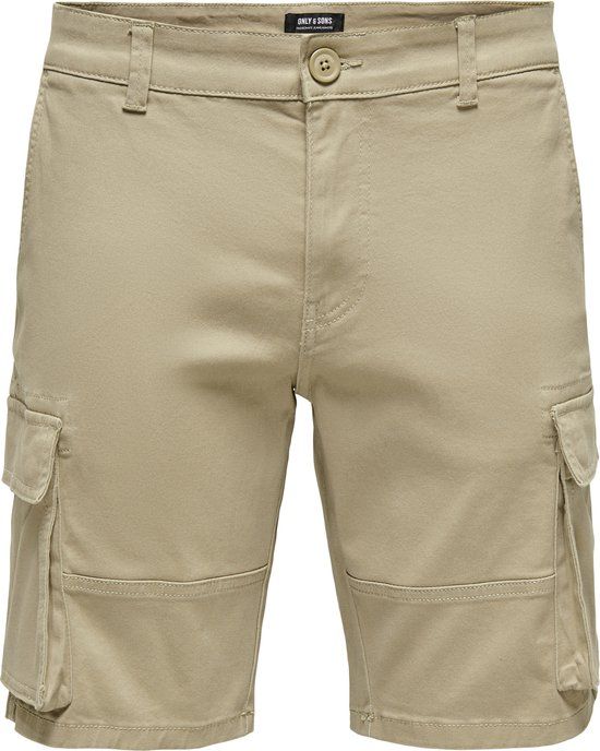 ONLY & SONS ONSCAM STAGE CARGO SHORTS - Men - Size M - Chinchilla