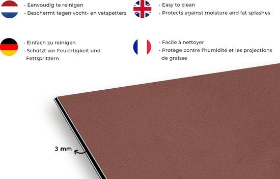 KitchenYeah Spatscherm keuken - Vintage - Design - Man - 120x60 cm - Aluminium