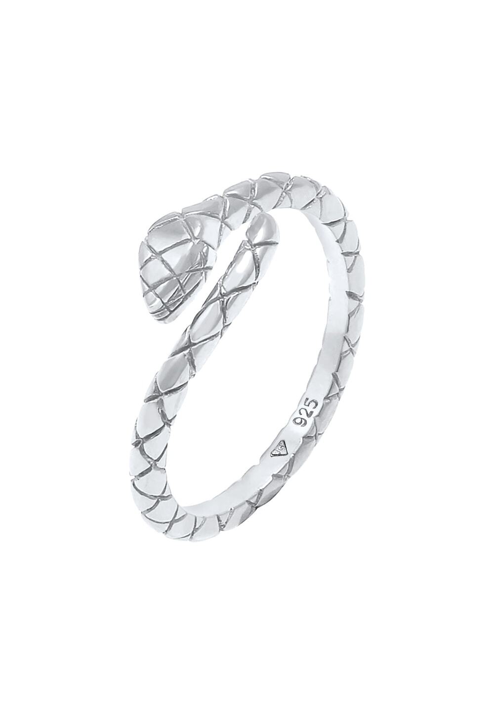 Elli Elli Elli Ring Dames Slang Trend Blogger Verstelbaar in 925 Sterling Zilver Verguld Ringen