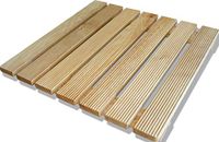 CASTELMERLINO Doucheplank van larikshout met geschroefde latten 58 x 58 cm voor douchebakken 80 x 80 cm
