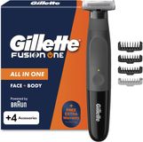 Gillette Fusion One Hybrid Baardtrimmer en Scheerapparaat - Zwart