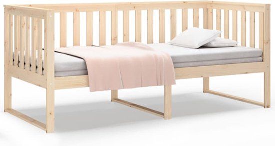 vidaXL Slaapbank massief grenenhout 90x190 cm naturel