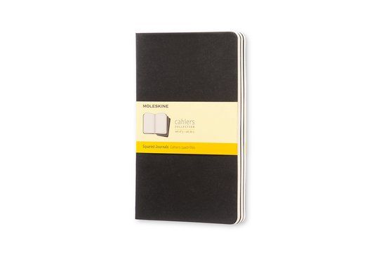 Moleskine Cahier Journals - Large - Geruit - Zwart - Set van 3